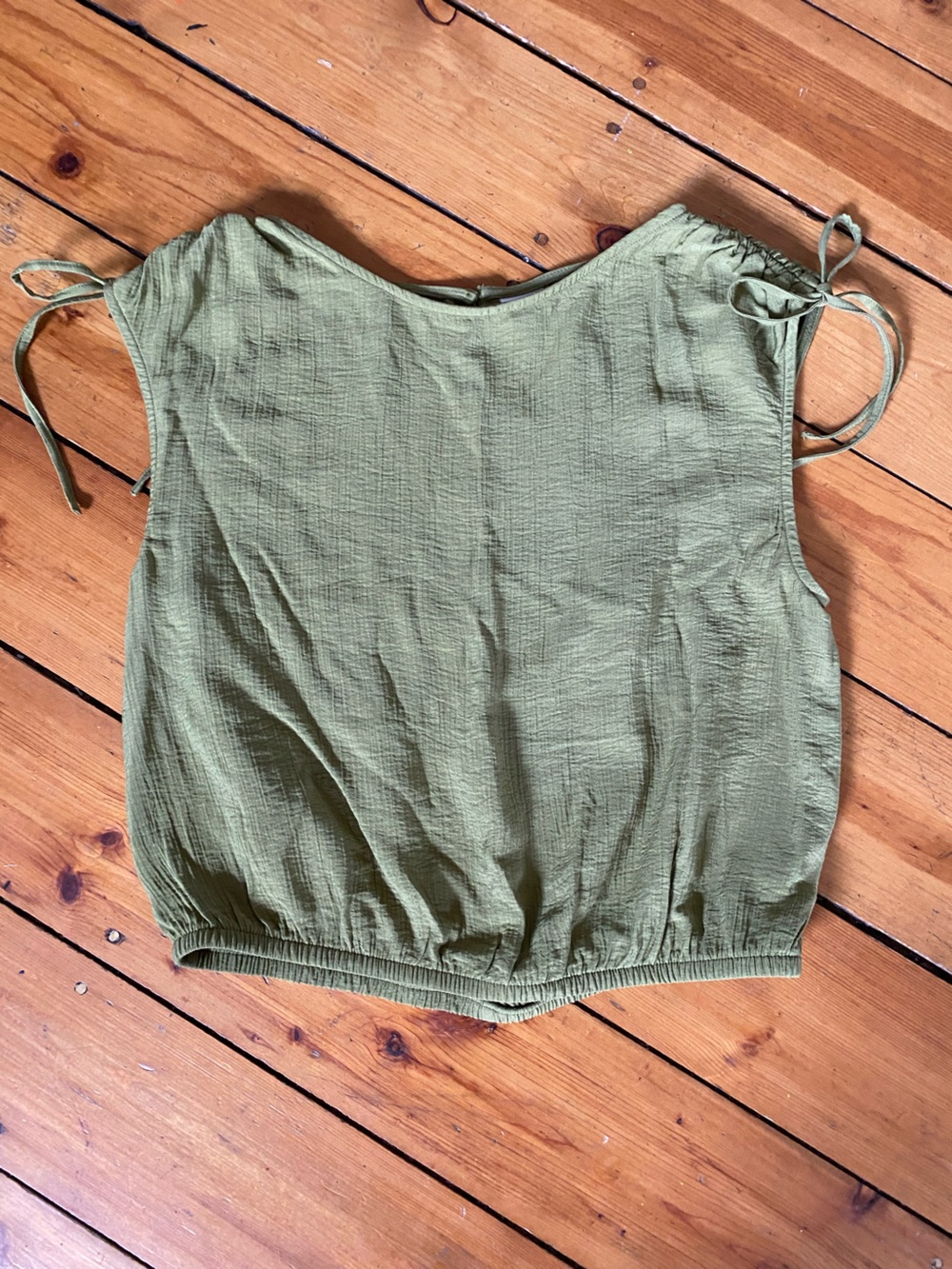 a new day NWT Olive Green Tie-Shoulder Sleeveless Tank Top Medium